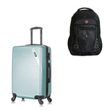 Maleta de Cabina 51 cm Discovery Verde Agua y Mochila Portalaptop MO300