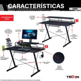 Silla Gamer Blanca + Escritorio Gamer Fibra de Carbono - ProShopper Perú