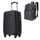 Maleta Cabinera Royal Negro y Mochila Portalaptop 1901 Gris