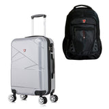 Maleta Cabinera 51 cm Niza Plateado y Mochila MO300 Portalaptop