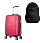 Maleta Cabinera 51 cm Niza Vino y Mochila MO300 Portalaptop