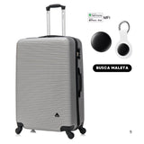 DUKAP Royal Maleta de 71 cm Plateada con Itag para Iphone