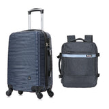 Maleta Cabinera Royal Azul y Mochila Viajera Indigo Gris Oscuro