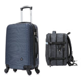 Maleta Cabinera Royal Azul y Mochila Viajera Indigo Gris Oscuro