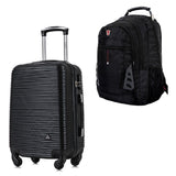 Maleta Cabinera Royal Negro y Mochila Portalaptop MO305