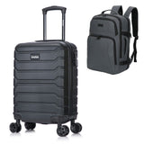 Maleta Cabinera Trend Negro y Mochila Portalaptop 1901 Gris