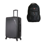Maleta de Cabina 51 cm Discovery Negro y Mochila Portalaptop MO300