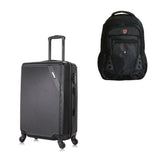 Maleta de Cabina 51 cm Discovery Negro y Mochila Portalaptop MO300