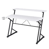 Silla Gamer ELITE SGNE1 + Escritorio Fibra de carbono  Blanco