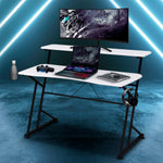 Silla Gamer ELITE SGNE1 + Escritorio Fibra de carbono  Blanco