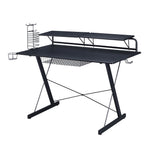 Silla Gamer RACING Negro + Escritorio Gamer Fibra de Carbono