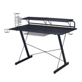 Silla Gamer RACING Negro + Escritorio Gamer Fibra de Carbono