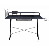 Silla Gamer RACING Negro + Escritorio Gamer Fibra de Carbono