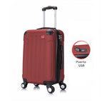 INTELY. Maleta De Viaje 51 Cm 8 Ruedas Con Puerto USB Integrado INPV