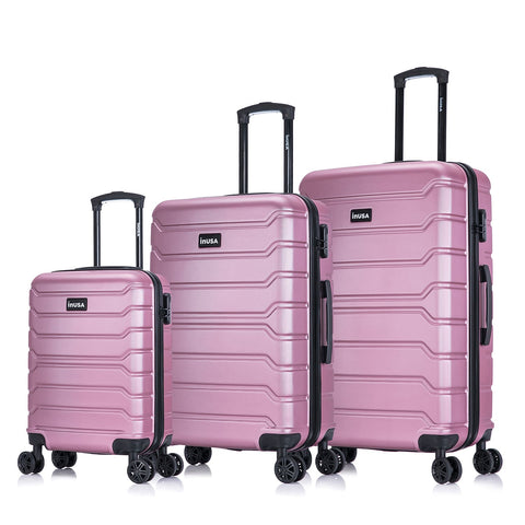 InUSA. Trend. Maletas De Viaje Juego De 3 Rosado